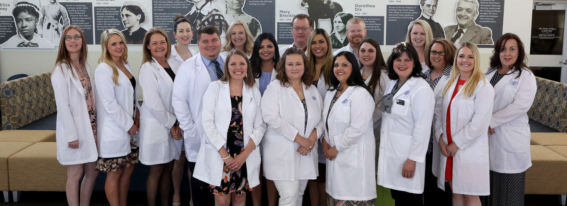 The first cohort of the DNP standing for a group photo 