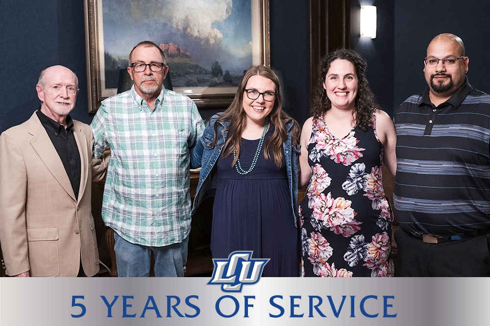 faculty and staff celebrating 5 years of service