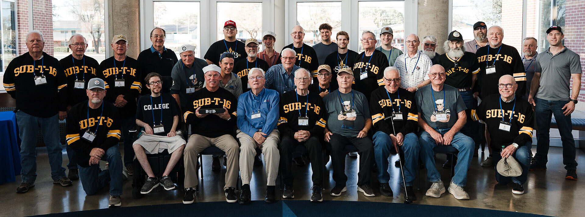 Around 30 of Sub T lined up for a photo of everyone