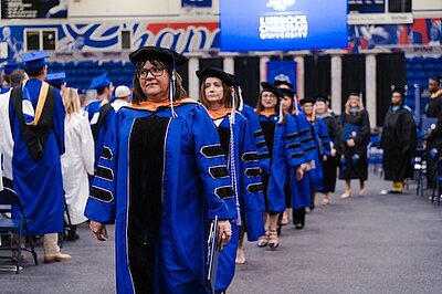 Nursing Doctorates exiting the commencement