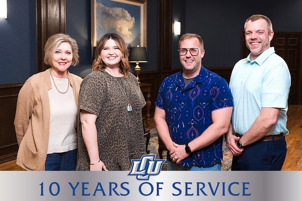 the ten years of service awardees who attended the banquet evening