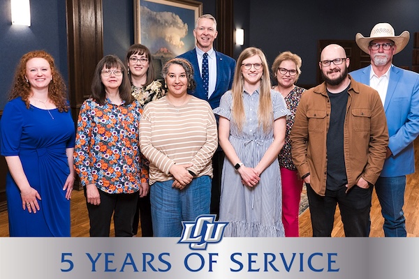the five years of service awardees who attended the banquet evening