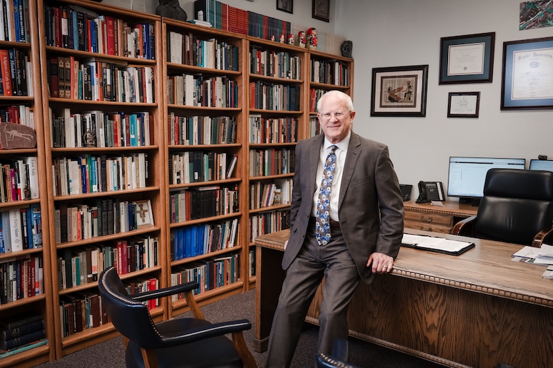 Photograph of Dr. Stacy Patty in his office