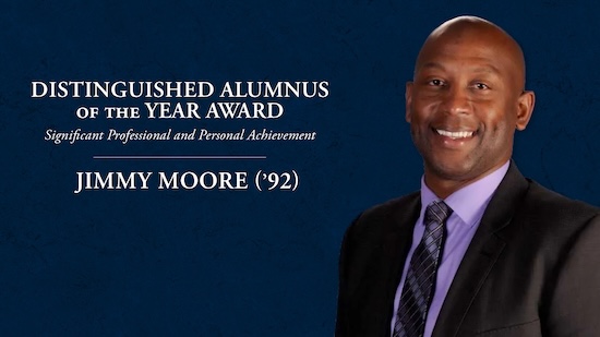 headshot of Jimmy Moore with text of his award title