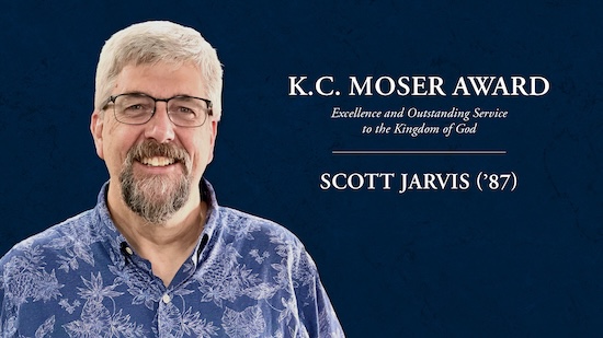 headshot of Scott Jarvis with text of award title